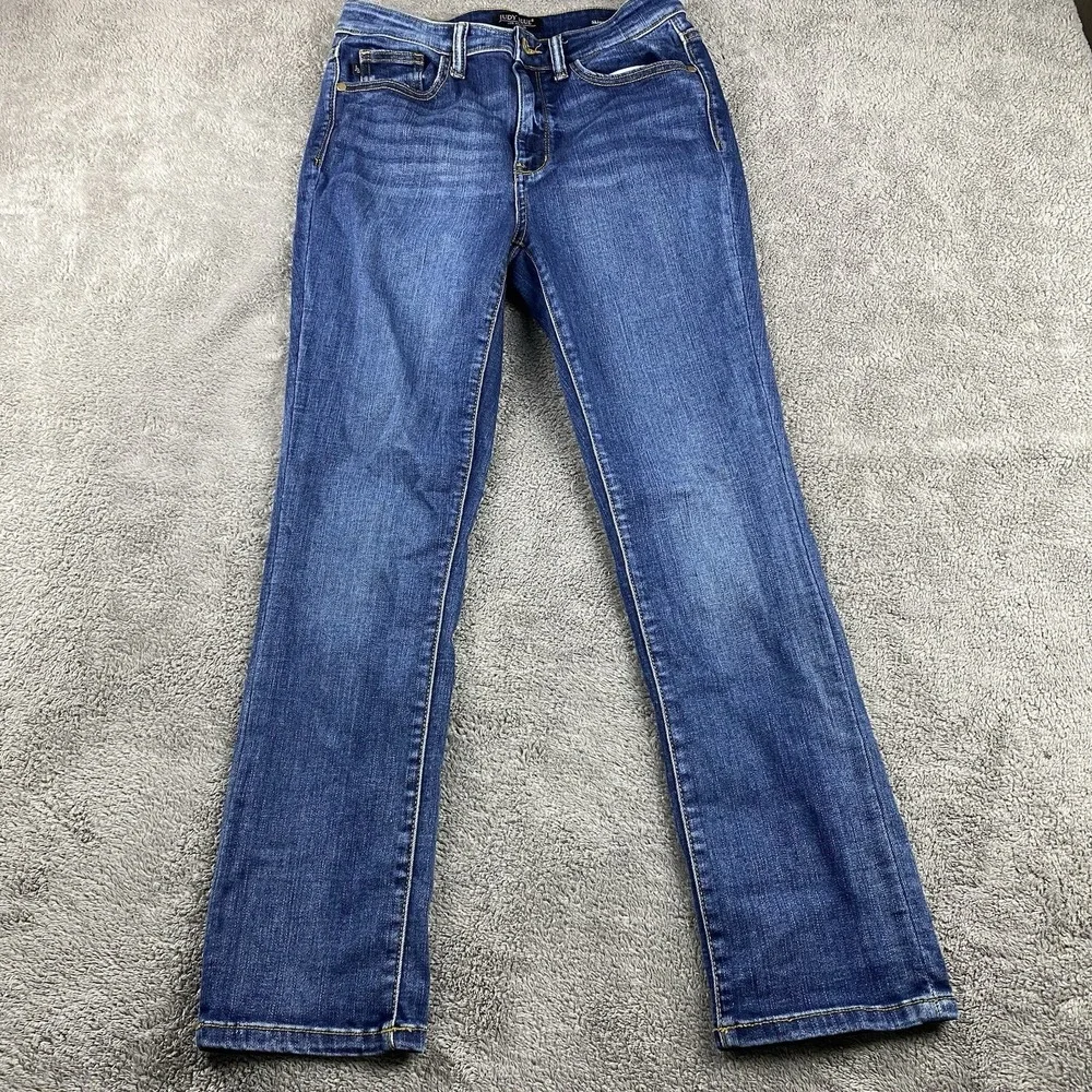 Judy Blue Skinny Fit Capri‎ Jeans Womens 7/28 Blue Mid Rise Denim
